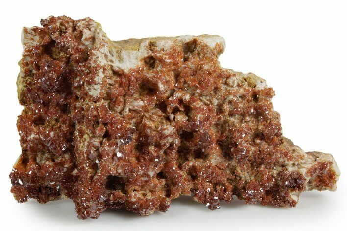Glittering Ruby Red Vanadinite Crystals on Barite - Morocco #349430